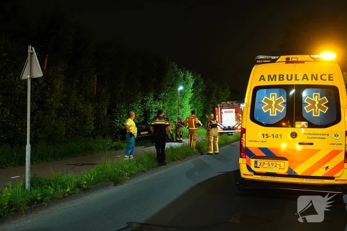 Auto raakt van de weg en belandt in struiken