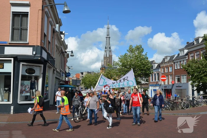 Kleine demonstratie tegen covid-19 maatregelen