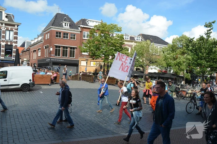 Kleine demonstratie tegen covid-19 maatregelen