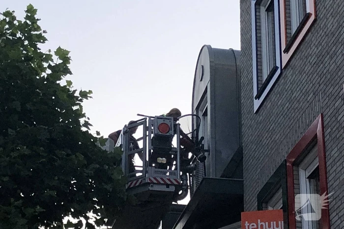 Vastzittende duiven door brandweer bevrijd