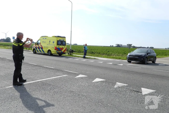 Fietser gewond na botsing met auto