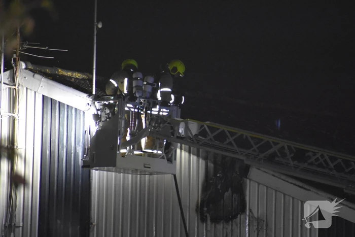 Buitenverlichting aan gevel in brand gevlogen