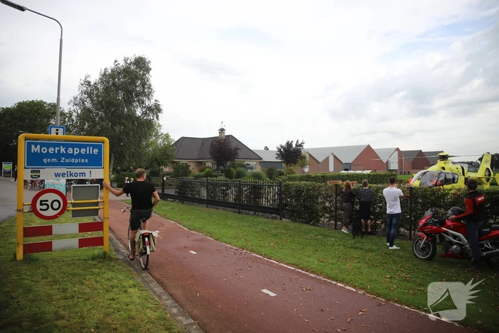 Traumahelikopter ingezet bij bedrijfsongeval