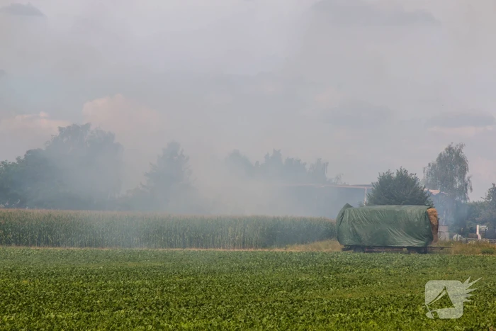 Grote hinder van stank van grote brand net over de grens