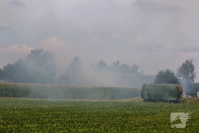 Grote hinder van stank van grote brand net over de grens