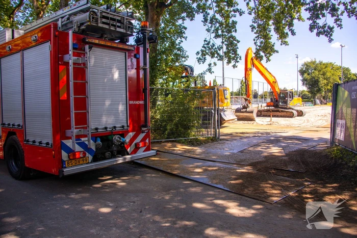 Gasleiding geraakt bij graafwerkzaamheden AFC Quick