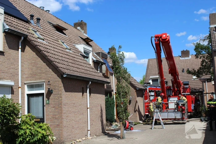 Woning loopt grote schade op na brand