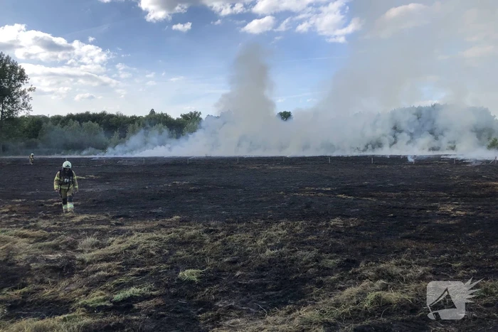 Meerdere weilanden in brand