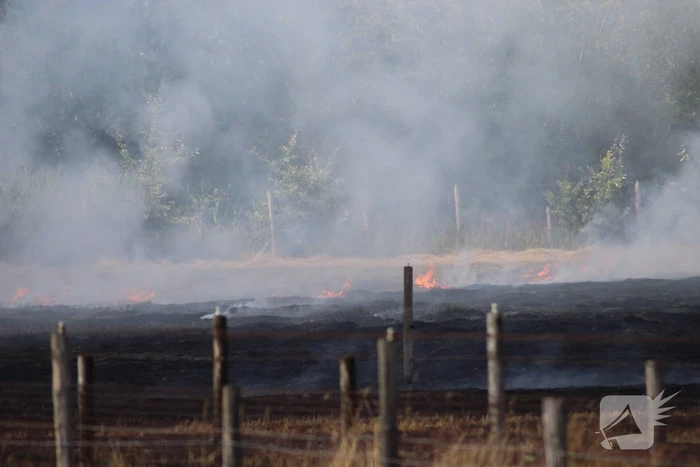 Meerdere weilanden in brand