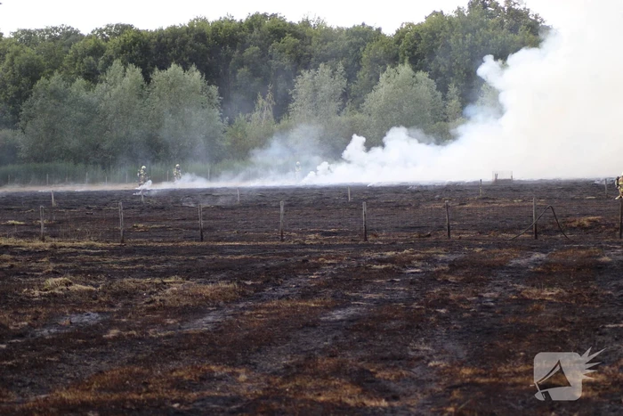 Meerdere weilanden in brand