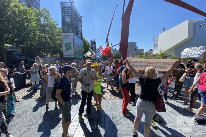 Demonstratie tegen mondkapjesplicht