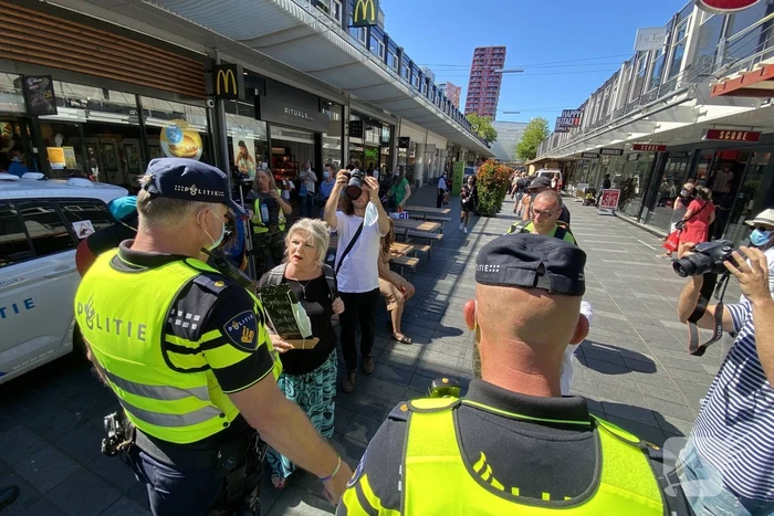 Demonstratie tegen mondkapjesplicht