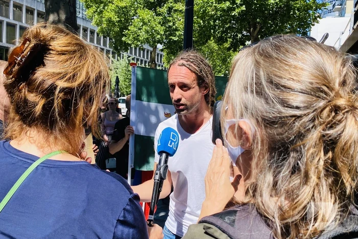 Demonstratie tegen mondkapjesplicht