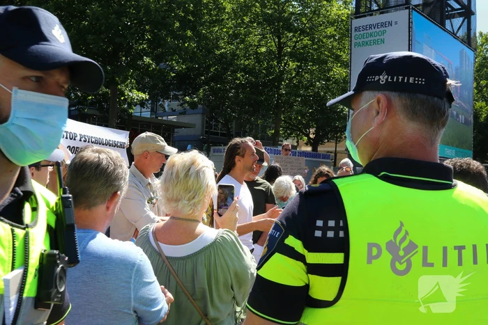 Demonstratie tegen mondkapjesplicht