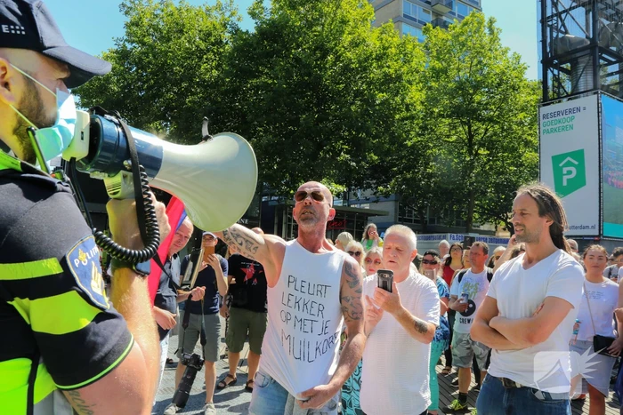 Demonstratie tegen mondkapjesplicht