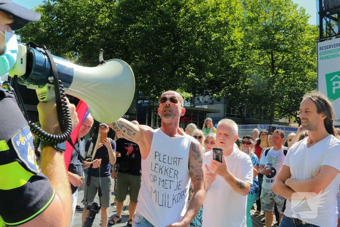 Demonstratie tegen mondkapjesplicht