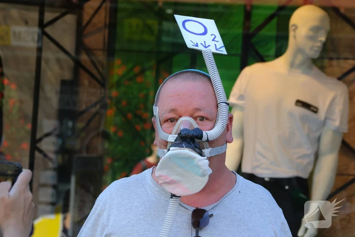 Demonstratie tegen mondkapjesplicht
