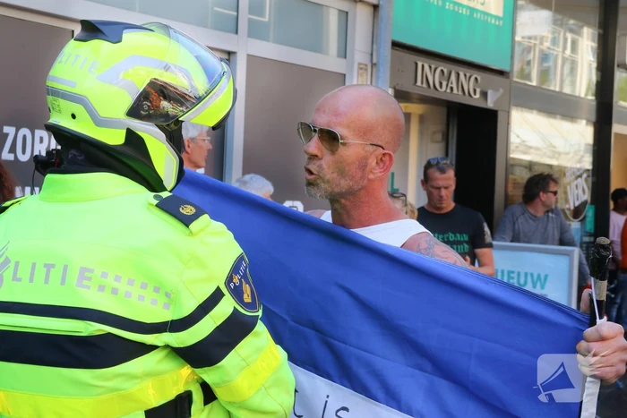 Demonstratie tegen mondkapjesplicht