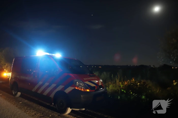 Grote schuurbrand vol met hooi