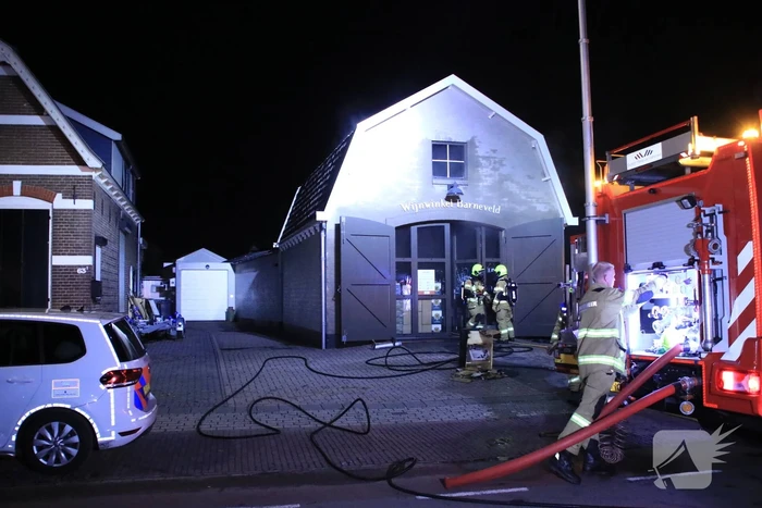 Brand in wijnwinkel Barneveld
