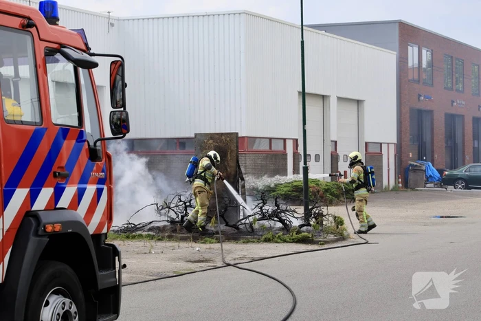 Onkruidbrander zet perk in de brand