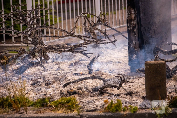 Onkruidbrander zet perk in de brand