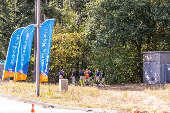Brandstoflekkage bij Esso tankstation