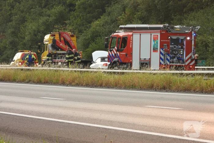 Autobrand blijkt pechgeval op snelweg