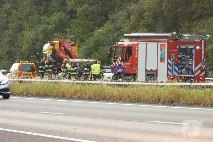 Autobrand blijkt pechgeval op snelweg