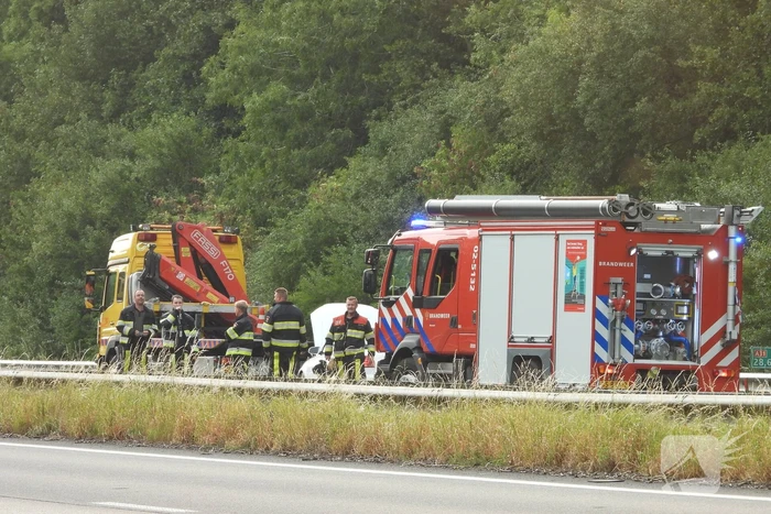 Autobrand blijkt pechgeval op snelweg