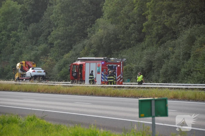 Autobrand blijkt pechgeval op snelweg