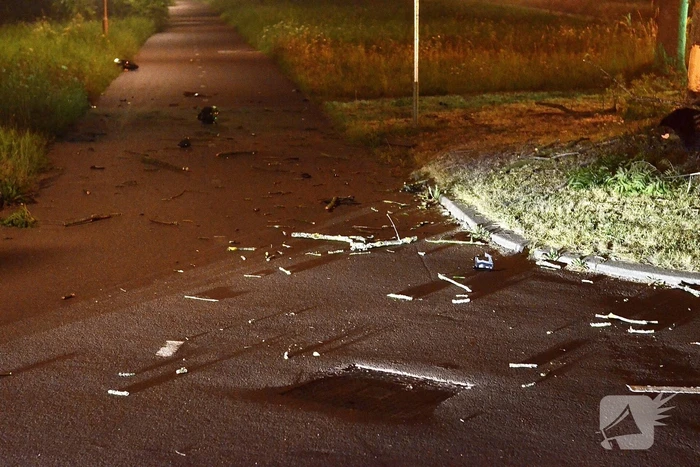 Automobilist botst frontaal met auto op boom