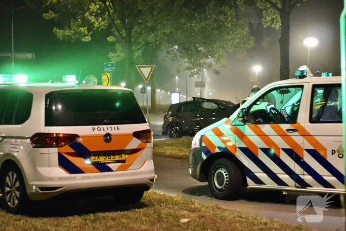 Automobilist botst frontaal met auto op boom