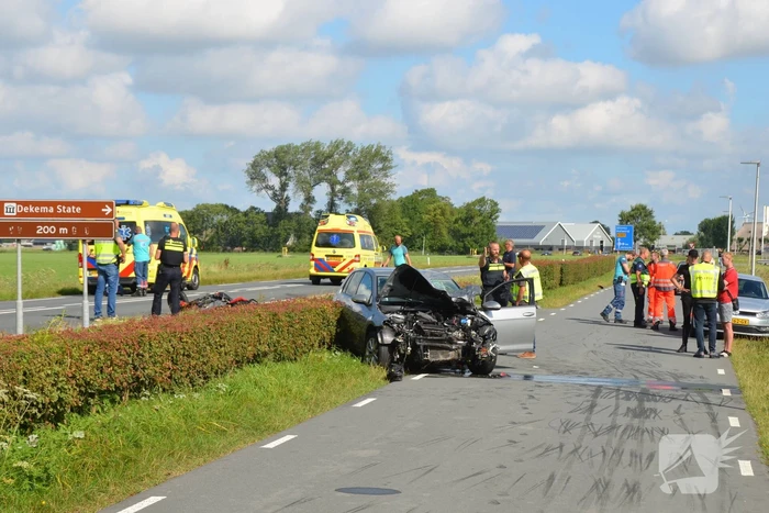 Motorrijder overleden bij frontale aanrijding met auto