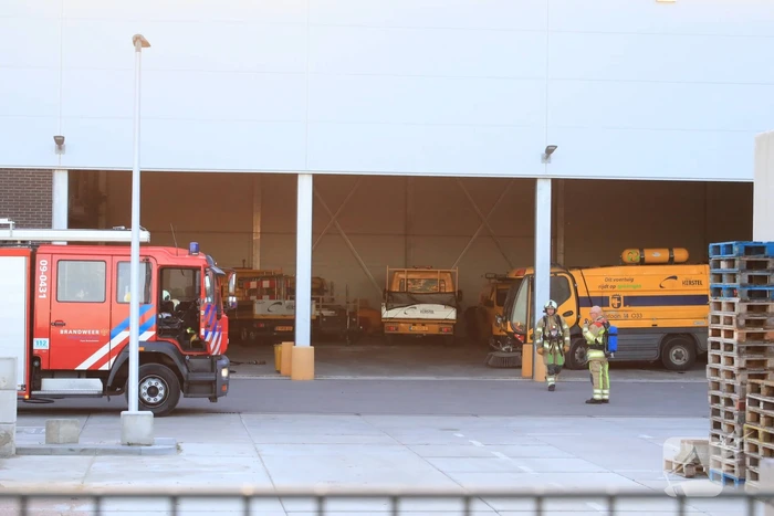 Brand in loods gemeentewerf