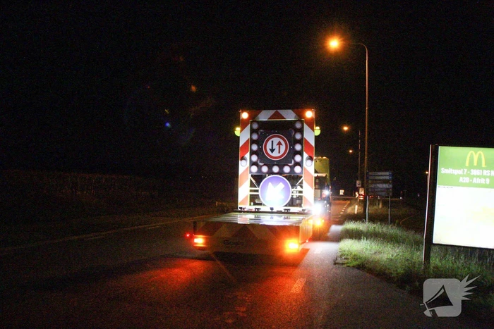Deel N301 gehele avond afgesloten vanwege opruimwerkzaamheden