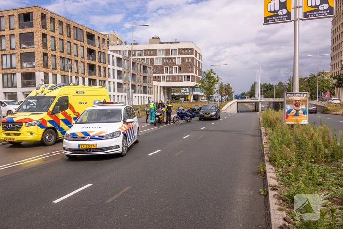 Motorrijders betrokken bij kop-staartbosting