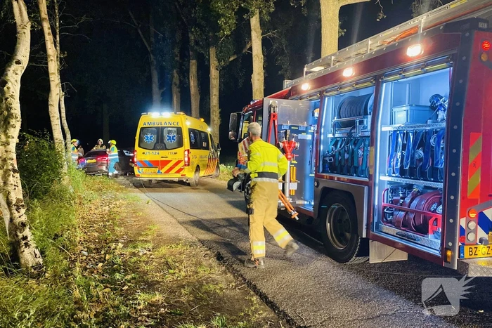Bestuurder zwaargewond na crash tegen boom