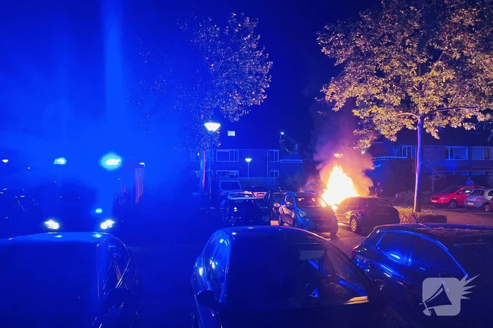 Auto verwoest door brand