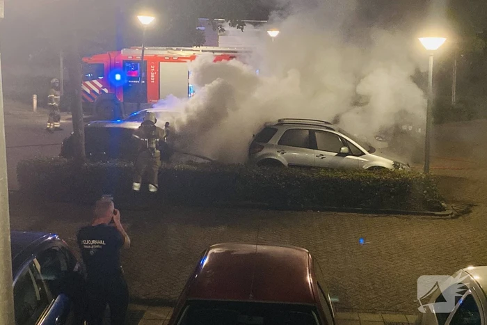 Auto verwoest door brand