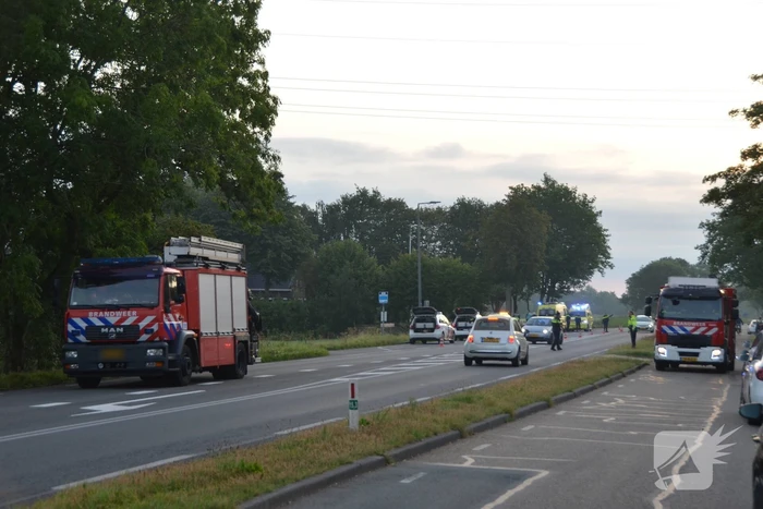 Auto op de kop, bestuurder spoorloos