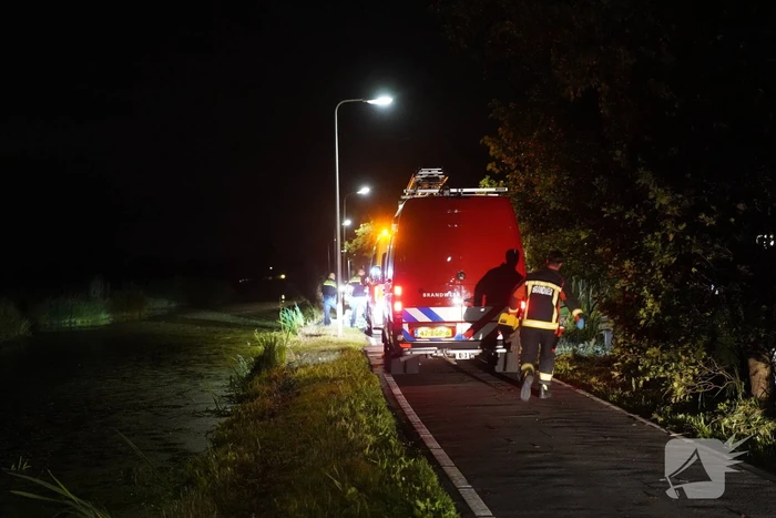 Fietser belandt in het water en raakt zwaargewond