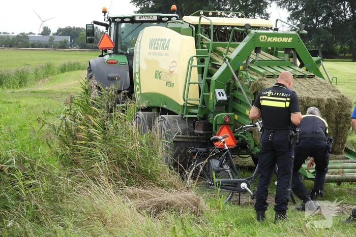 E-biker komt in botsing met grootpakpers