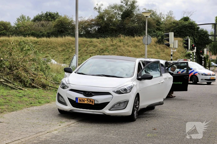 Kop-staartbotsing voor stoplicht