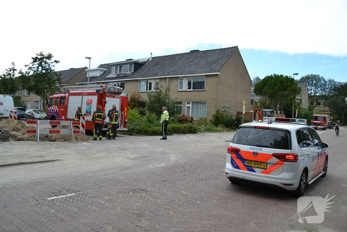Gasleiding geraakt door graafwerkzaamheden