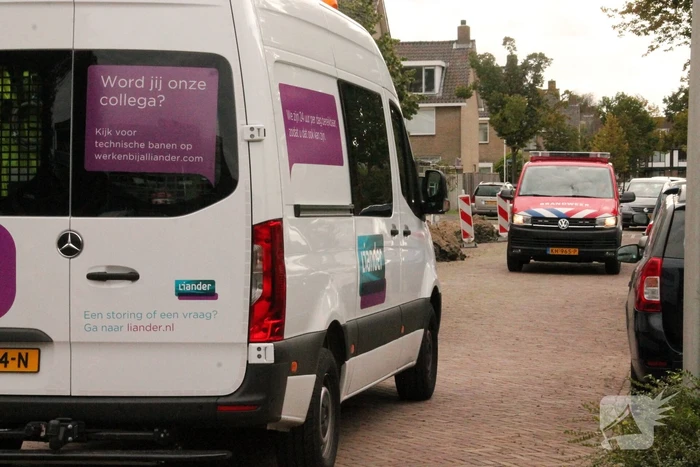 Gasleiding geraakt door graafwerkzaamheden