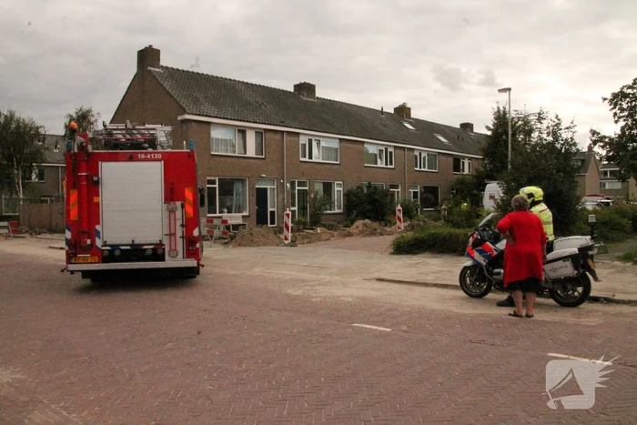 Gasleiding geraakt door graafwerkzaamheden