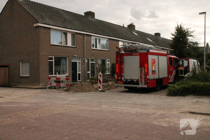 Gasleiding geraakt door graafwerkzaamheden