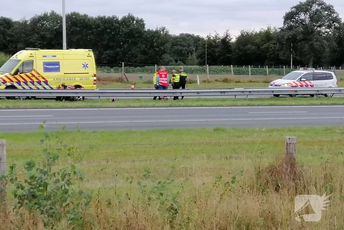Motorrijder gewond bij ongeval op snelweg