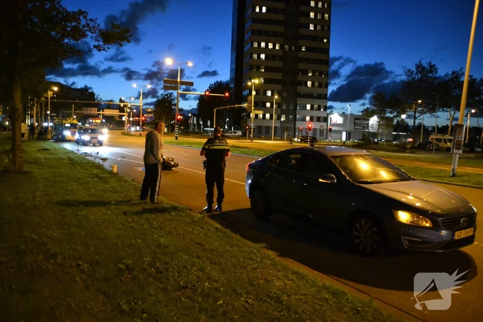 Motor flink beschadigd na ongeval met auto